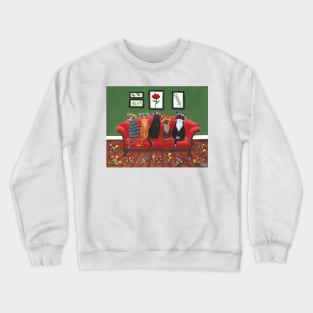 Cats Waiting For Spring Crewneck Sweatshirt